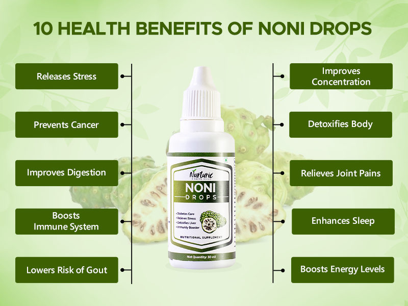 What are the benefits of noni drops?